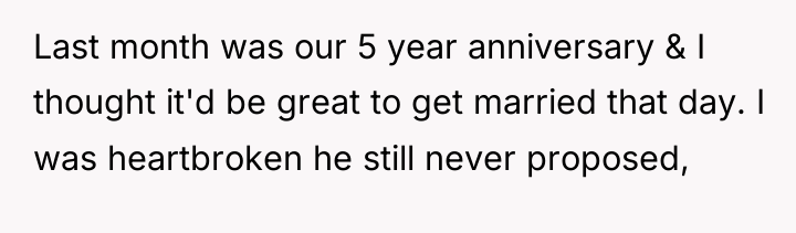 Last month was our 5 year anniversary & I thought...