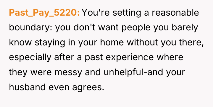 Past_Pay_5220 You're setting a reasonable boundary: you don't want people...