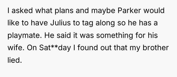 I asked what plans and maybe Parker would like to...