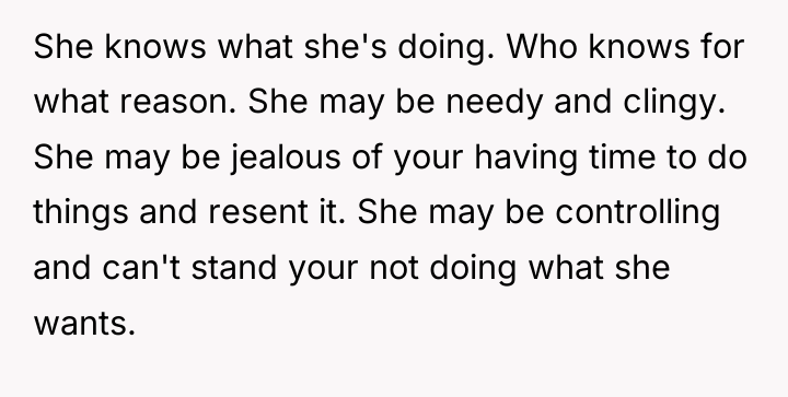 She knows what she's doing. Who knows for what reason....