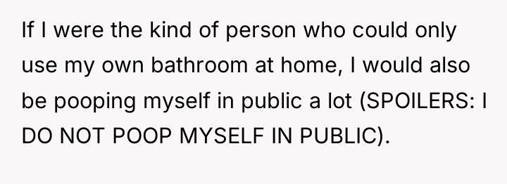If I were the kind of person who could only...