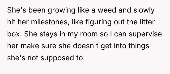 She's been growing like a weed and slowly hit her...