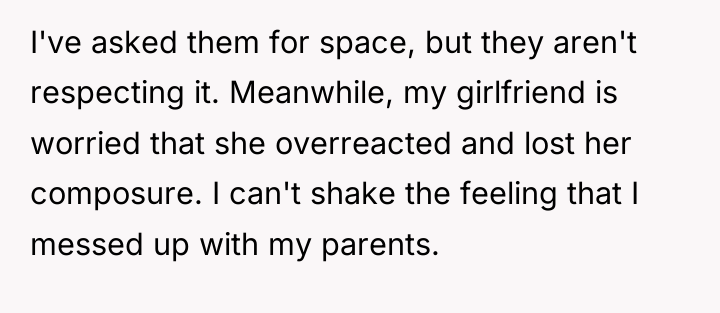 I've asked them for space, but they aren't respecting it....