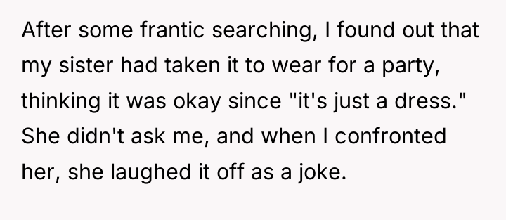 After some frantic searching, I found out that my sister...