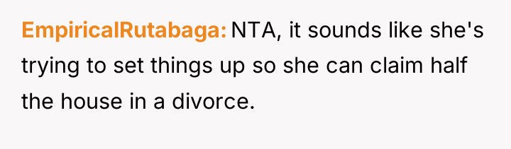 EmpiricalRutabaga NTA, it sounds like she's trying to set things...