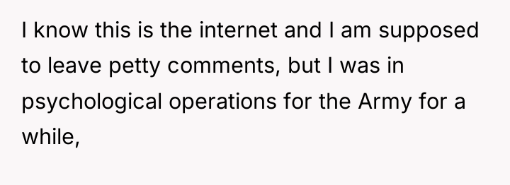I know this is the internet and I am supposed...