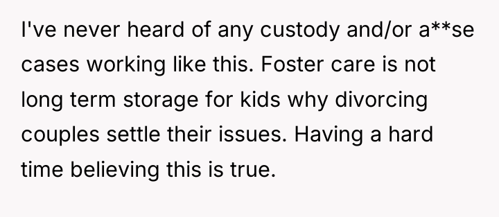I've never heard of any custody and/or a**se cases working...