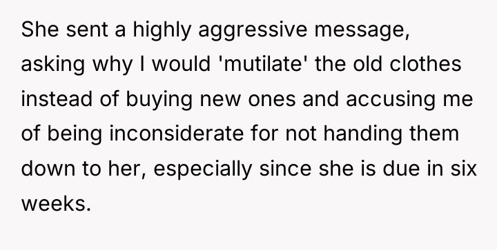 She sent a highly aggressive message, asking why I would...