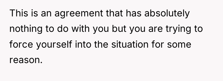 This is an agreement that has absolutely nothing to do...