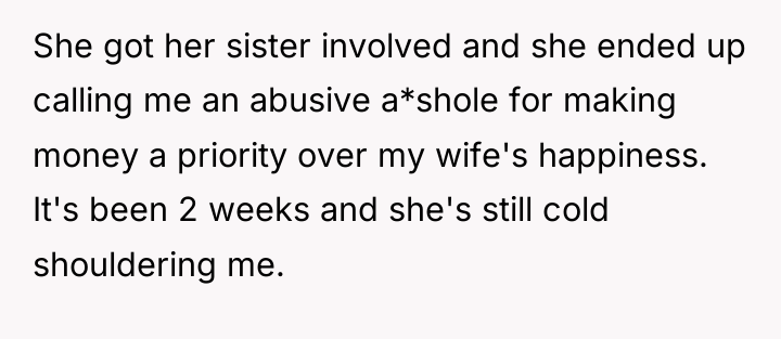She got her sister involved and she ended up calling...