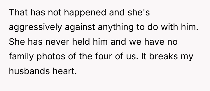 That has not happened and she's aggressively against anything to...