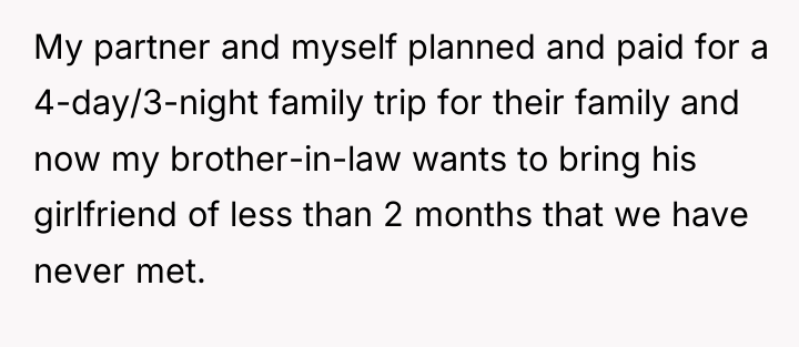 My partner and myself planned and paid for a 4-day/3-night...