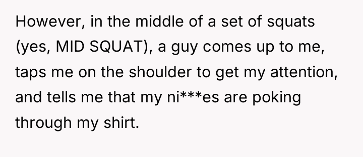 However, in the middle of a set of squats (yes,...