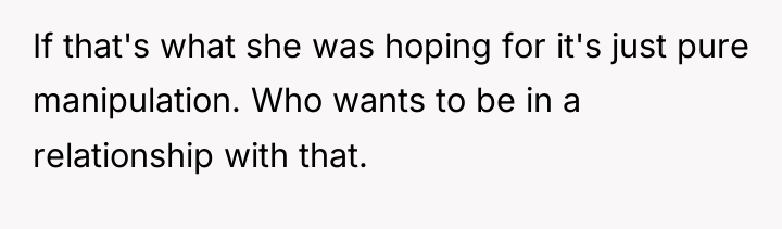 If that's what she was hoping for it's just pure...