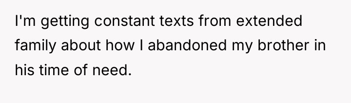 I'm getting constant texts from extended family about how I...