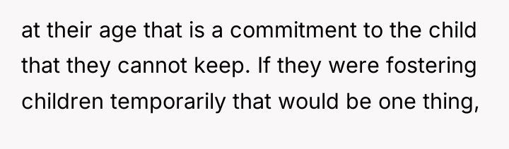 at their age that is a commitment to the child...