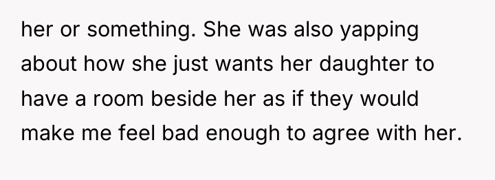 her or something. She was also yapping about how she...