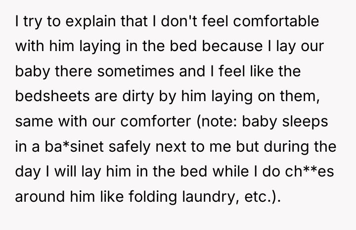 I try to explain that I don't feel comfortable with...