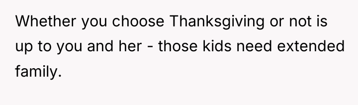 Whether you choose Thanksgiving or not is up to you...
