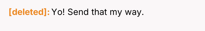 [deleted] Yo! Send that my way.