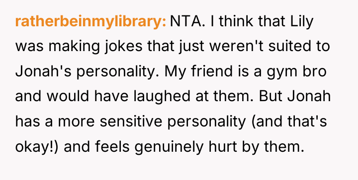 ratherbeinmylibrary NTA. I think that Lily was making jokes that...