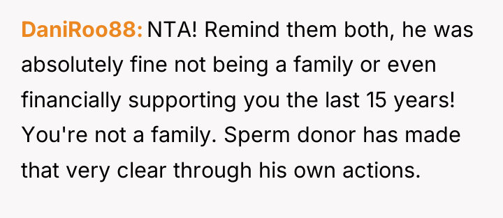 DaniRoo88 NTA! Remind them both, he was absolutely fine not...