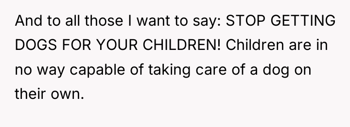 And to all those I want to say: STOP GETTING...