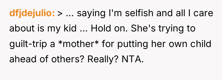 dfjdejulio > ... saying I'm selfish and all I care...