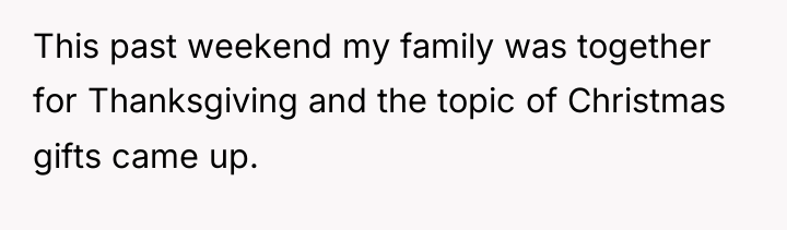 This past weekend my family was together for Thanksgiving and...