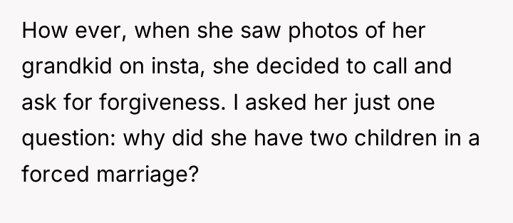 How ever, when she saw photos of her grandkid on...