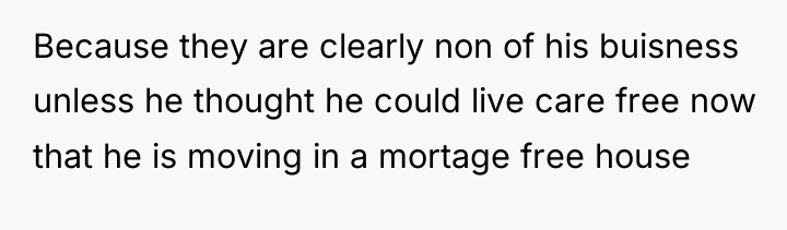 Because they are clearly non of his buisness unless he...