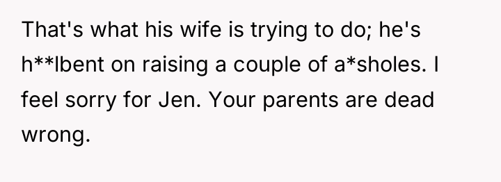 That's what his wife is trying to do; he's h**lbent...