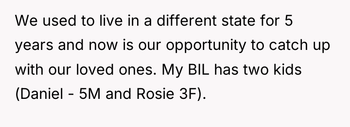 We used to live in a different state for 5...