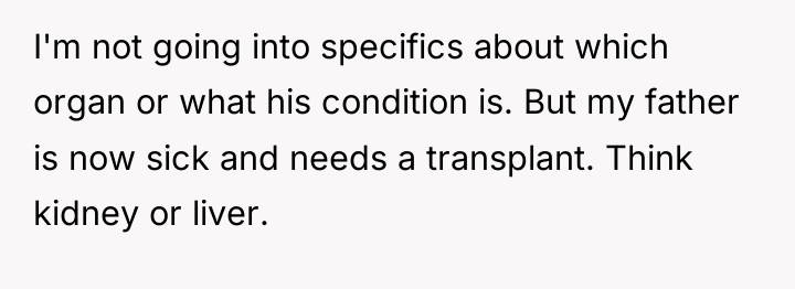 I'm not going into specifics about which organ or what...