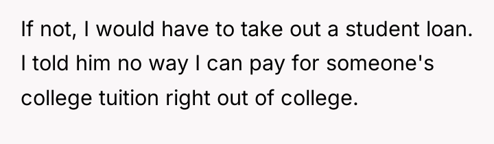 If not, I would have to take out a student...