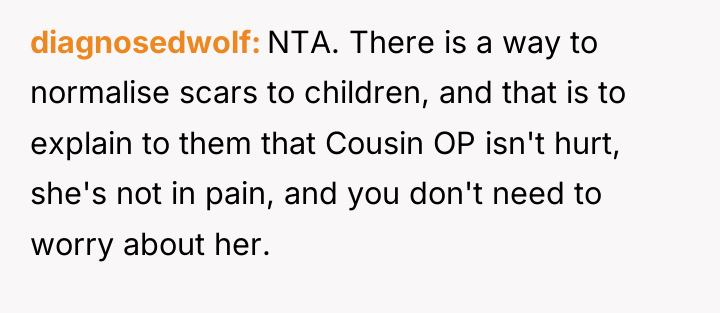 diagnosedwolf NTA. There is a way to normalise scars to...