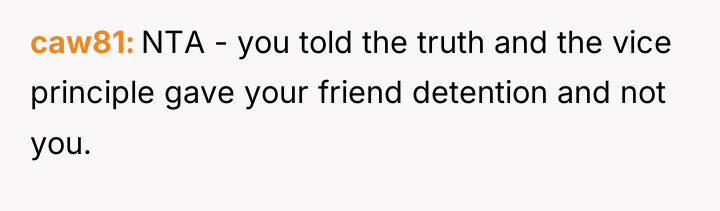 caw81 NTA - you told the truth and the vice...
