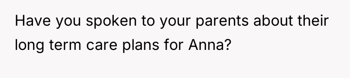 Have you spoken to your parents about their long term...