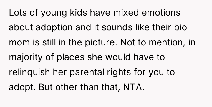 Lots of young kids have mixed emotions about adoption and...