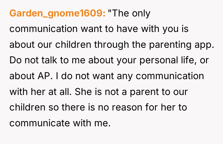 Garden_gnome1609 "The only communication want to have with you is...