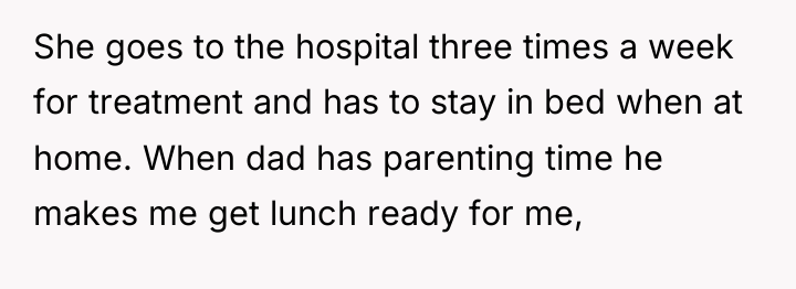 She goes to the hospital three times a week for...