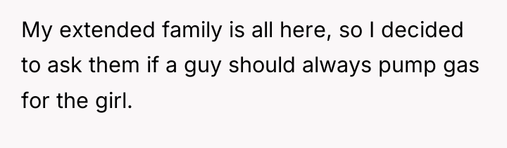 My extended family is all here, so I decided to...