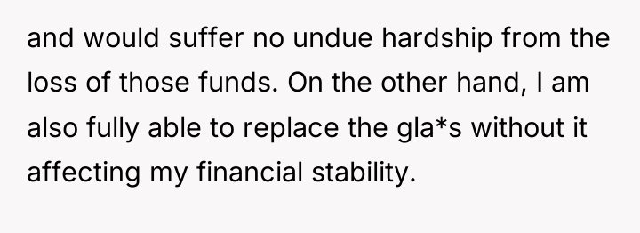 and would suffer no undue hardship from the loss of...