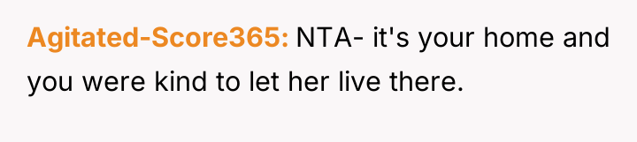 Agitated-Score365 NTA- it's your home and you were kind to...
