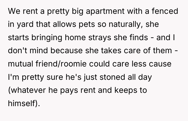 We rent a pretty big apartment with a fenced in...