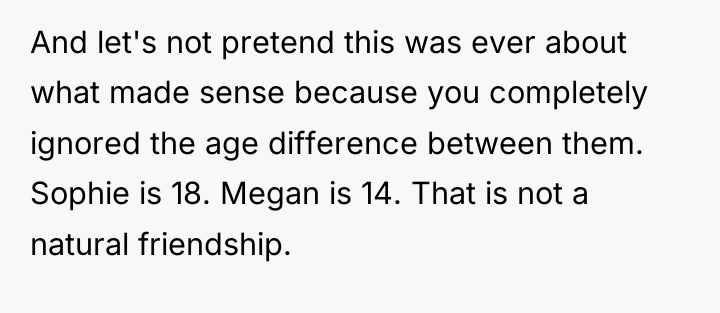 And let's not pretend this was ever about what made...