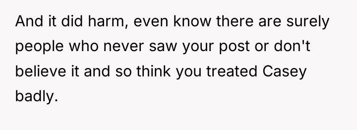 And it did harm, even know there are surely people...