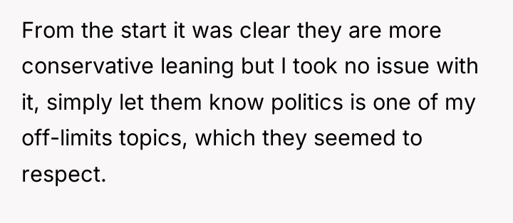 From the start it was clear they are more conservative...