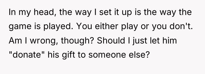 In my head, the way I set it up is...