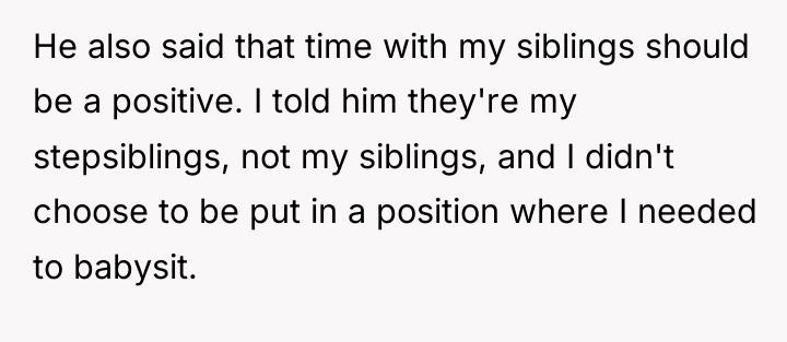 He also said that time with my siblings should be...